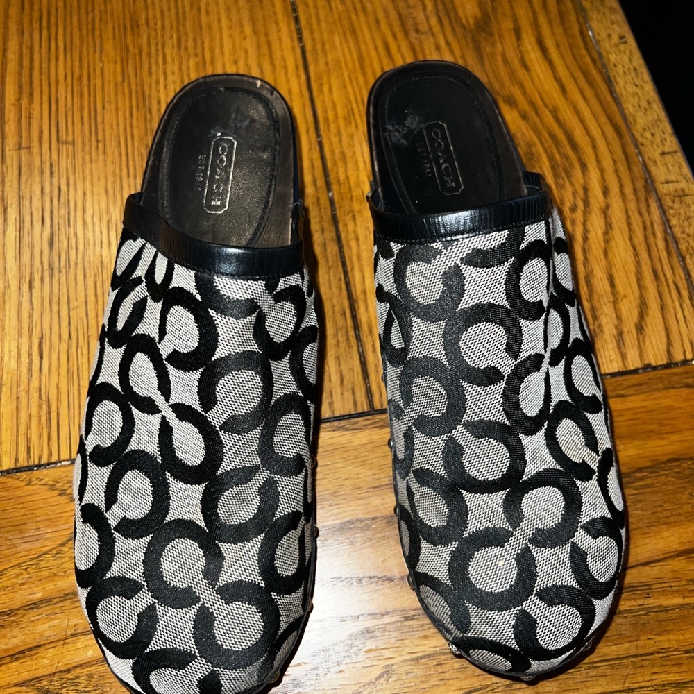 Black Coach Joy Clogs
